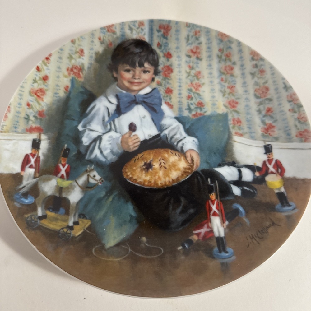 Vintage Collector Plate John McClelland Motherβ Goose Little Jack Horner